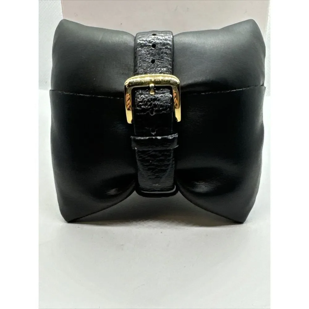 Kate Spade New York 0107 Women's Black Leather Analog Dial Quartz Watch JNA166